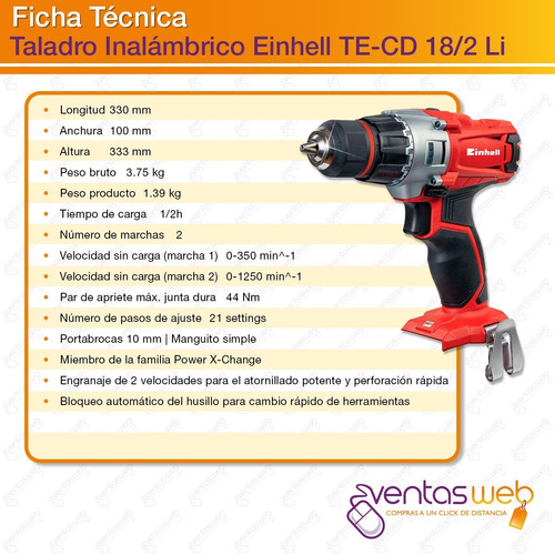 Imagen 6 de 10 de Taladro Atornillador Inalambrico + Amoladora + 2 Baterias
