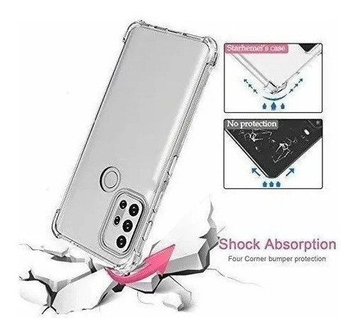 Imagen 5 de 7 de Funda Motorola Transparente Reforzada Todos Modelos + Vidrio
