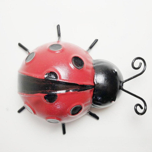 4x Garden Ladybug Ornamentos De Pared Decoración De La