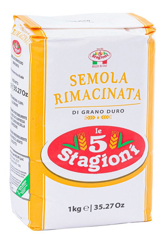 Semola Le 5 Stagioni Rimacinata 1 Kg. Pack X3