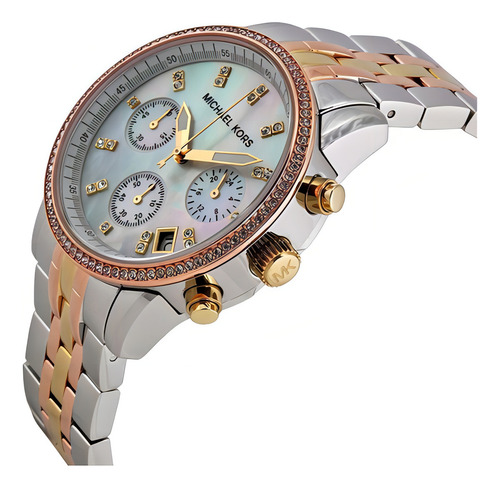 Relógio Michael Kors Mk5650 Ritz Misto Rose Dourado Prata