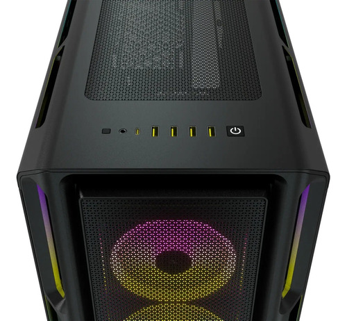 Imagen 4 de 6 de Gabinete Gamer Corsair Icue 5000t Rgb Tg Mid-tower Black