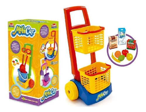 Carrinho De Compras Infantil C/acessórios - Mobi Car - Usual