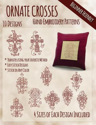 Libro Ornate Crosses Hand Embroidery Patterns - Stitchx E...