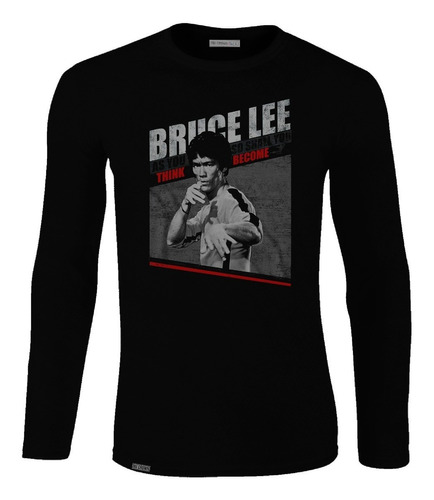 Camiseta Manga Larga Bruce Lee Arte Marcial Lbo