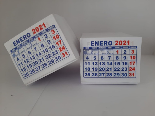 Mini Calendario 2021 (taco De 100 Unidades)