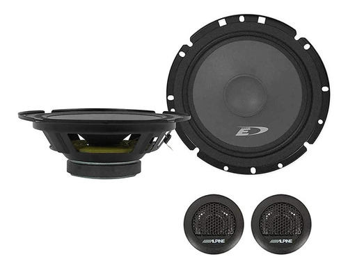 Nuevas Bocinas Alpine 6.5 Altavoces Dos Vías Con Componentes Color Negro