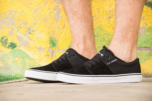 Imagen 2 de 8 de Zapatillas Urbanas Hombre Nauticas Lona Cuero Panchas Skate