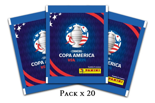 Sobres de figuritas copa américa usa 2024 Copa América USA 2024 Panini - Pack de 20 x 5 en sobre