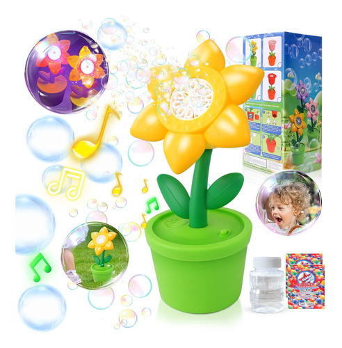Máquina Burbujas Niños Juguete Aire Libre Soplador Automátic Color