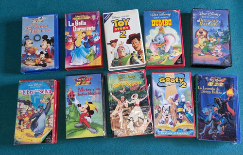 Combo 15 Vhs Películas Disney Clásicas.  Original