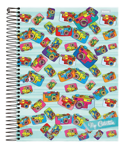 Caderno 10 Matérias - Pop Colection Cor Unica