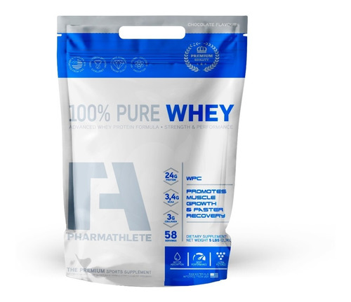 100%pure Whey 5lbs Pharmathlete Proteina Con Bcaa Y Colageno