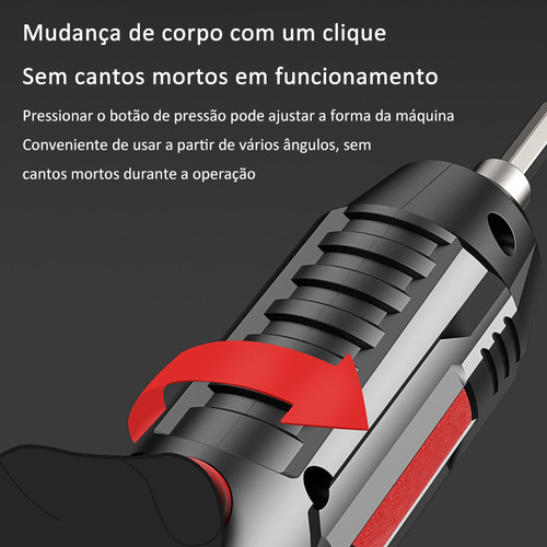 Parafusadeira Sem Fio 4.2v 220V C/ Carregador E Acessórios Cor Preto Frequência 60hz