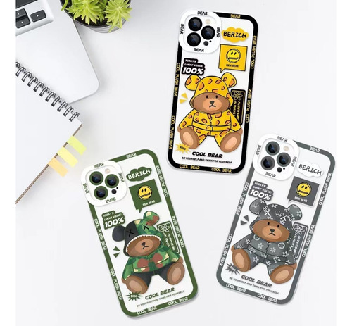 Funda De Teléfono De Silicona Para iPhone Small Grizzly
