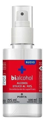 Bialcohol Spray Alcohol Etilico Al 70% 100ml 