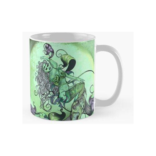 Taza Arte Del Tatuaje De La Sirena Calidad Premium