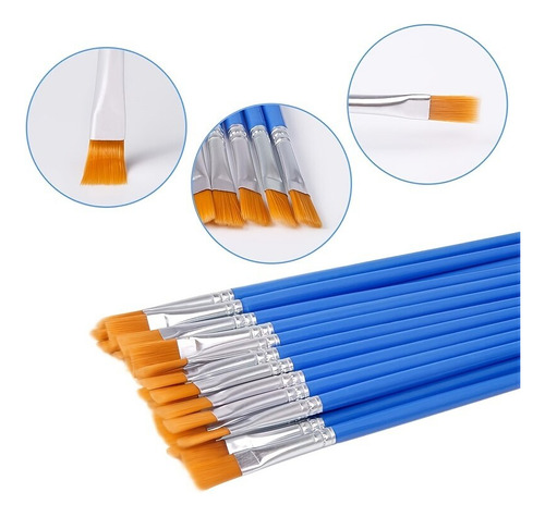 20 Cepillos De Pintura Para Pintar Artesanías Y Artesanías.