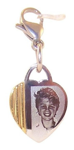 Foto Medalla Acero Oro Corazón 18x24mm Mosquetón