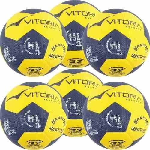 Kit 6 Bolas Handebol H1l, H2l, H3l Vitoria Gripp