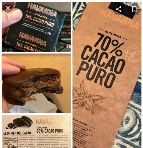 Havanna 2 Cajas 9alfajores 70% Cacao Promo 