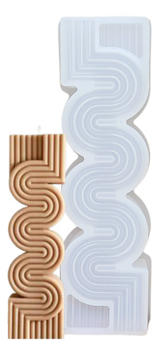 Molde De Silicona Columna Ondulada Chica En S Ideal Velas
