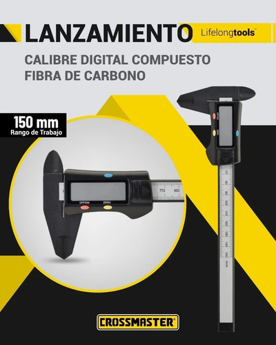 Calibre Digital De Medición Crossmaster Fibra De Carbono