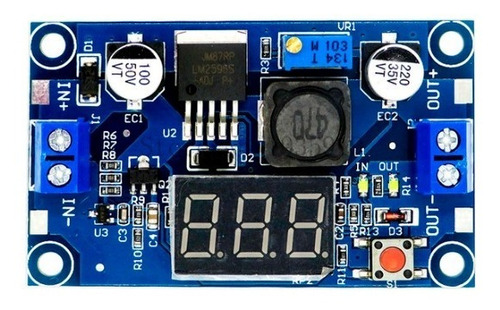 Lm2596 Reductor De Potencia Lm 2596 Buck 3a Con Display Led