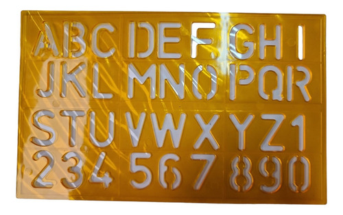 Regla/plantilla De Letras Y Números Grandes De 25x15,3cm