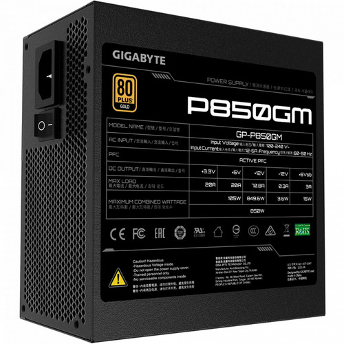 Fuente De Poder Gigabyte 850w 80 Plus Gold Modular Gp-p850gm