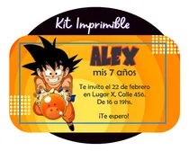 Comprar Kit Dragon Ball Imprimible Cumple Candybar Personalizado
