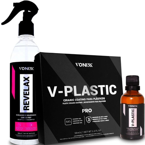 Vitrificador Plasticos V-plastic 50ml + Revelax Vonixx