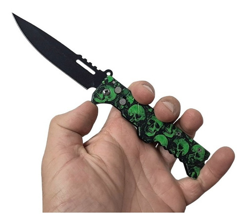 Navaja Cuchillo Táctico Automática Calaveras Nf6236