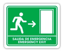 Comprar Señalamiento Salida De Emergencia Derecha Esp\u002Fing 25x35