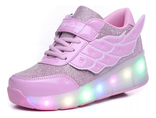 Tenis Led Patines With 2 Redles, Skate Shoes