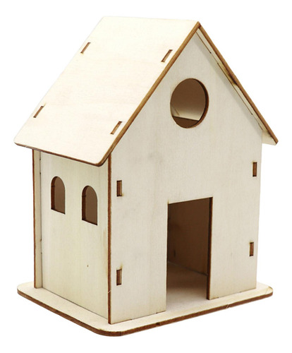4 Nido De Pájaros De Madera Para Bricolaje, 15cmx12cmx10cm