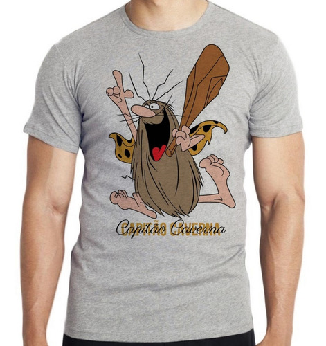 Camiseta Blusa Plus Size Capitão Caverna Super Heroi Antigo