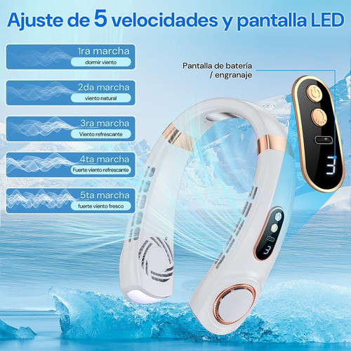 Ventilador Cuello Usb Recargable Ventilador Cuello Sin Aspas