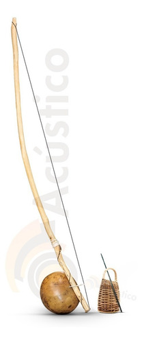 Berimbau C/ Baqueta E Caxixi + Agogô + Atabaque 80cm Suporte