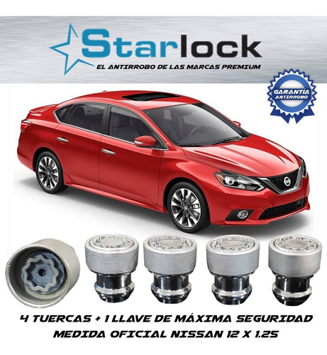 Tuercas De Seguridad Starlock Nissan (modelo) 12x1.25