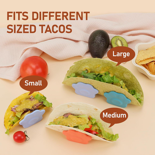 Juego De 8 Soportes De Silicona Para Tacos En Forma De Pata