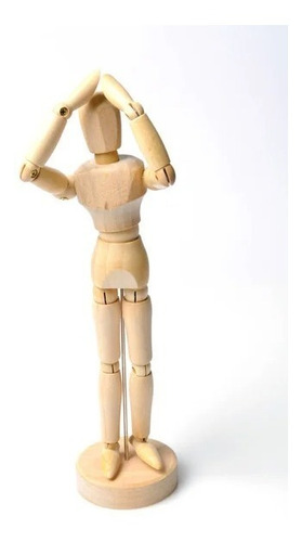 Maniquí Articulado De Madera De 20cms. Arte Pintura Dibujo.