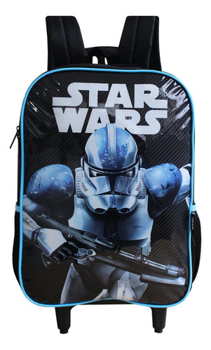 Mochila Escolar De Rodinhas Darth Vader Infantil Star Wars