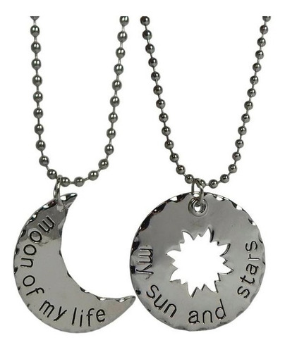 Imagen 1 de 1 de Game Of Thrones Dije Collar Doble Importado Luna Khal Drogo