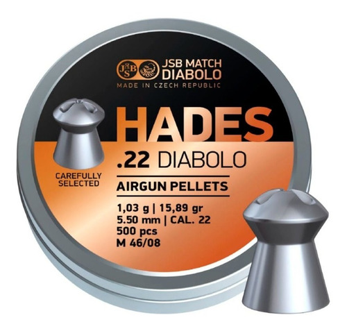 Balines Jsb Hades Diabolo Cal 5,5mm 15,89 Grains 500 U