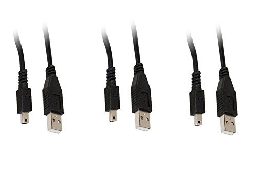 3 Pack Usb 2.0 A Male To Mini B Male 15 Feet Black Cne4657