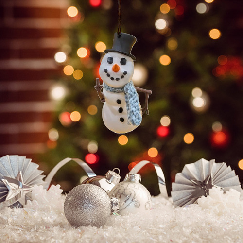 Colgante Navideño De 3 Piezas Con Diseño De Muñeco De Nieve,