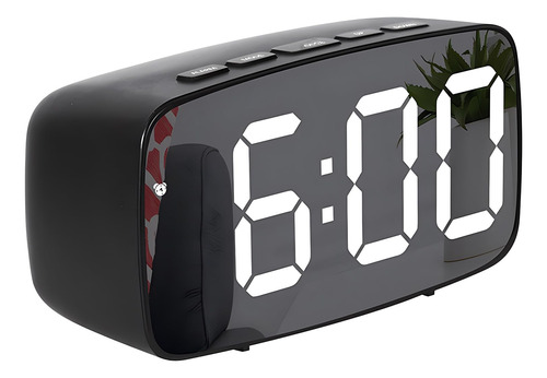 Reloj Despertador Digital Led, Pantalla De Espejo Con Fecha,