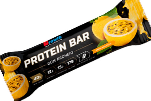 Barra Proteína Com Recheio Sabor De Maracujá 12 Un Growth