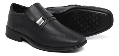 Sapato Social Infantil + Cinto Para Festas E Cultos Batizado Preto 30